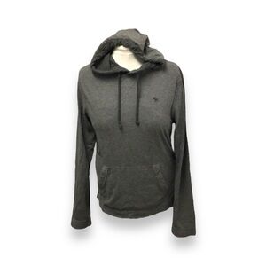 Abercrombie & Fitch Mens Lightweight Pullover Hoodie Muscle Fit VTG Y2K Grey S